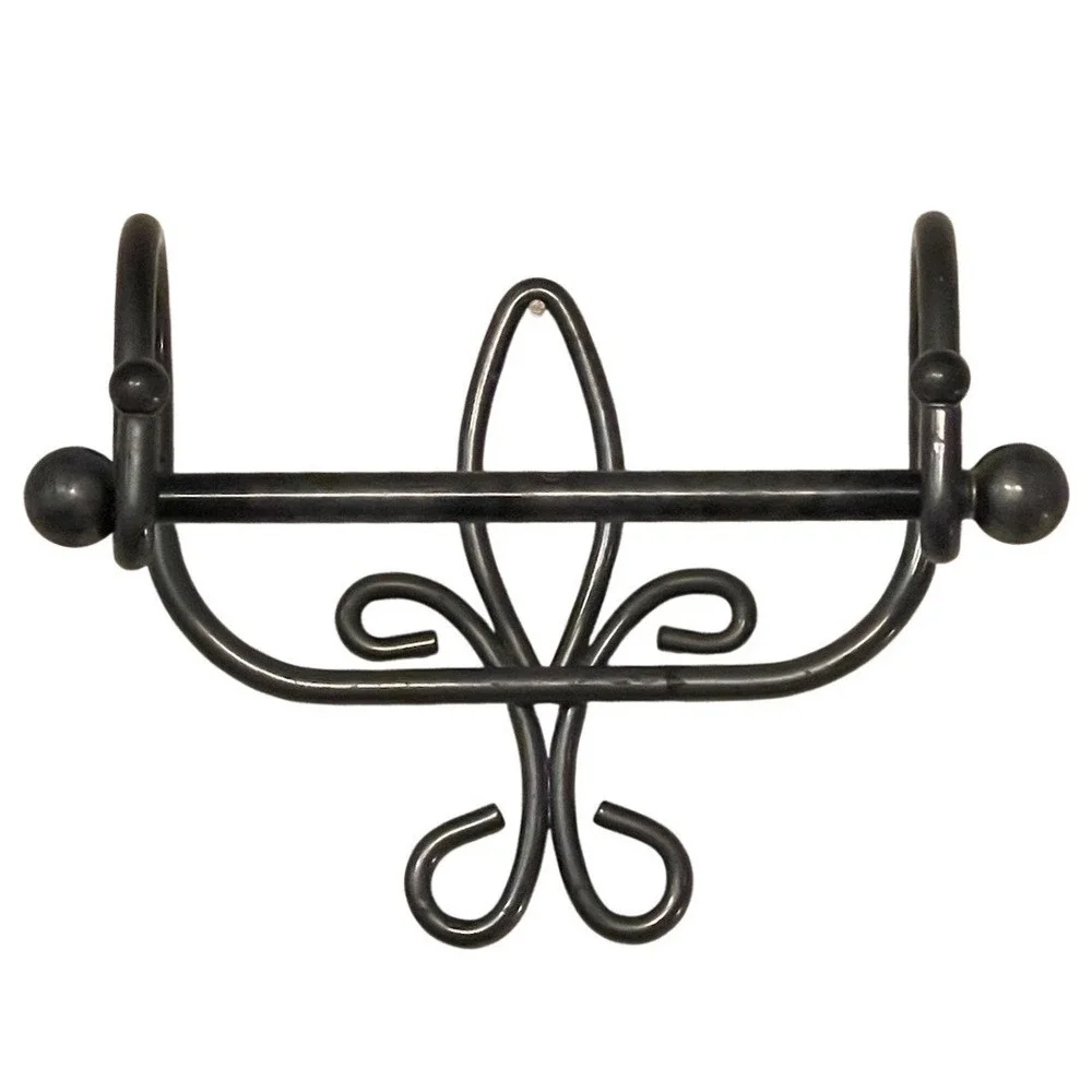 1960's 1970's Vintage Ornate Iron‎ Toilet Paper Holder Wall Mounted